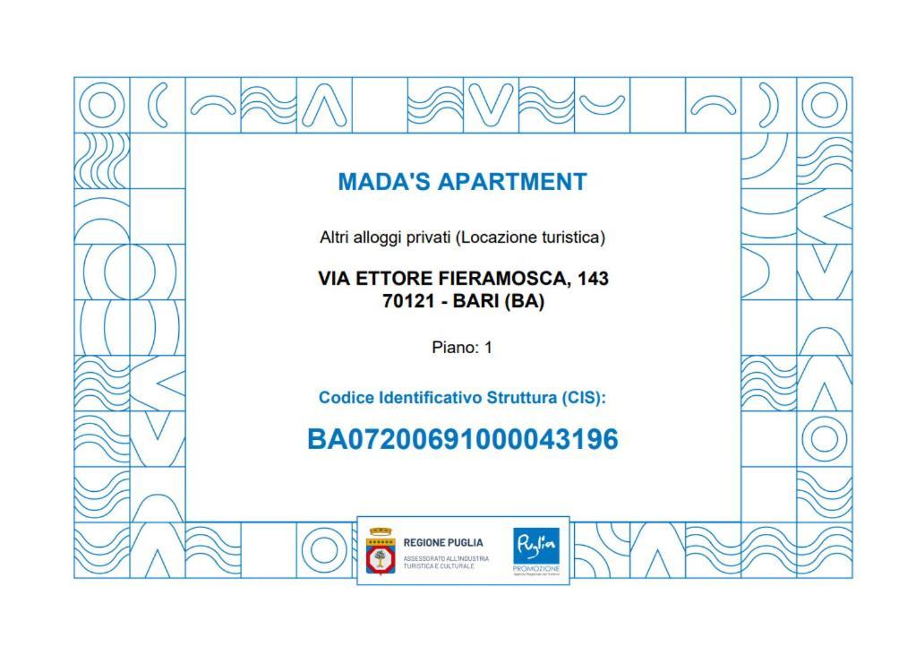 Mada'S Apartment Deluxe บารี ภายนอก รูปภาพ
